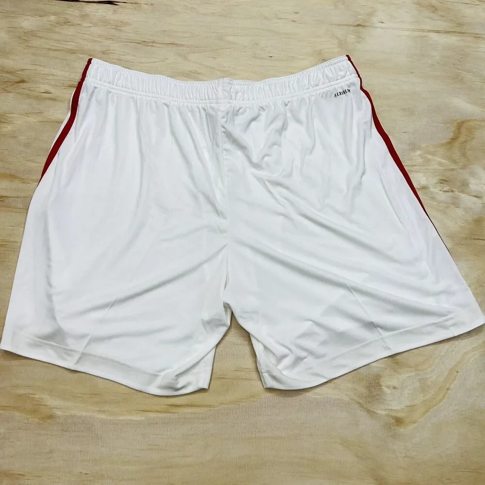 NEW Manchester United adidas Home AEROREADY Shorts 2XL White Mens